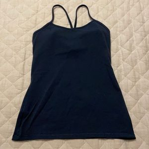 Navy Lululemon Power-Y Tank, size 6